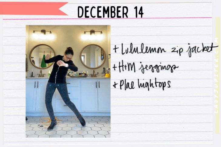 Outfits of the Day, Q4! The public closet of a hobby podcaster. #LadyJupiter #OOTD #DailyOutfits #December #Q4 #ParentsWithADHD #Late30s