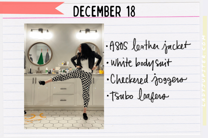 Outfits of the Day, Q4! The public closet of a hobby podcaster. #LadyJupiter #OOTD #DailyOutfits #December #Q4 #ParentsWithADHD #Late30s