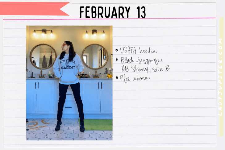 Outfits of the Day, Q1! Daily outfits of a milspo who likes traveling once in a while. #LadyJupiter #OOTD #DailyOutfits #February #Q1 #Late30s #Milspouse #AFwife