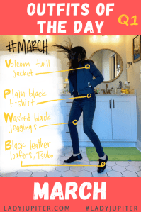 Outfits of the Day, Q1! Daily outfits of a stay at home mom who is super motivated to keep shrinking; insulin matters! #LadyJupiter #OOTD #DailyOutfits #March #Q1 #38F #prediabetic