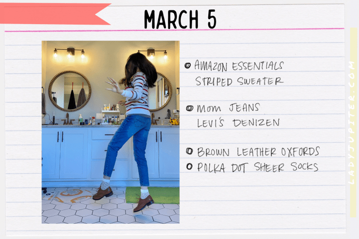 Outfits of the Day, Q1! Daily outfits of a stay at home mom who is super motivated to keep shrinking; insulin matters! #LadyJupiter #OOTD #DailyOutfits #March #Q1 #38F #prediabetic