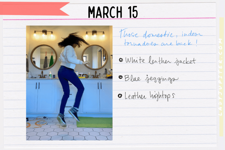 Outfits of the Day, Q1! Daily outfits of a stay at home mom who is super motivated to keep shrinking; insulin matters! #LadyJupiter #OOTD #DailyOutfits #March #Q1 #38F #prediabetic