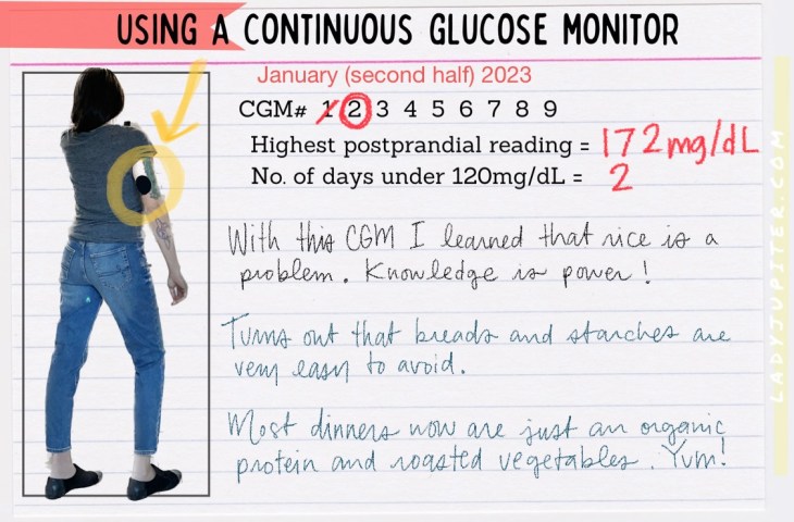 CGM number two❗️New Year, new health data. Who knew that medical devices could be so interesting?! #LadyJupiter #CGM #CGMs #ContinuousGlucoseMonitoring