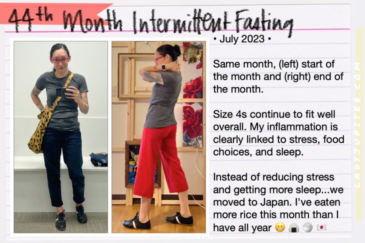 I've been intermittent fasting for 50 months, and I'm here to show the world that it is a sustainable lifestyle. Really; skipping breakfast and not snacking is no hardship. #IntermittentFasting #IFlife #44Months #Tokyo #SummerPCS